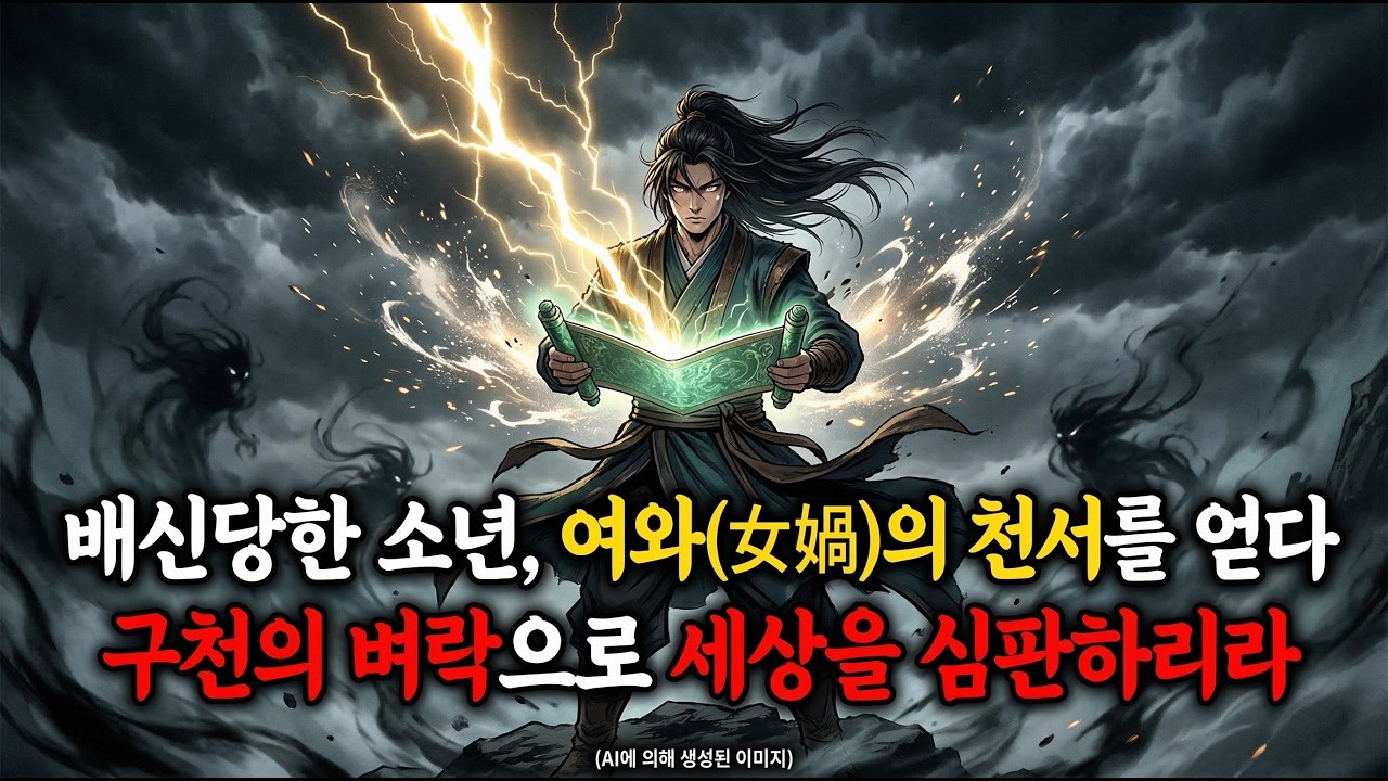 순진했던 소년이 스승에게 근골을 빼앗기고 구천으로 쫓겨났으나, 우연히 여와의 천서를 얻어 구천의 벼락과 함께 인간계로 강림하다. #수면용 #무협 #선협 #여와