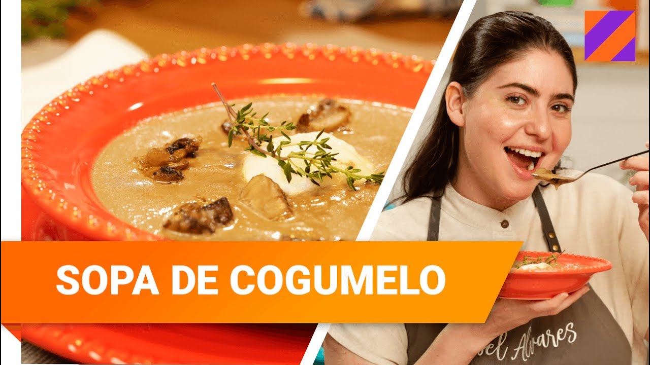 SOPA DE COGUMELO COM OVO POCHÊ