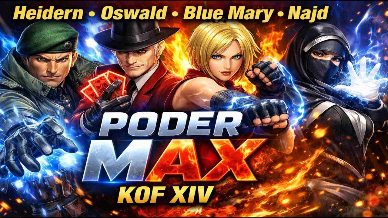 Heidern, Oswald, Blue Mary y Najd mostrando su poder MAX 🔥 | KOF XIV