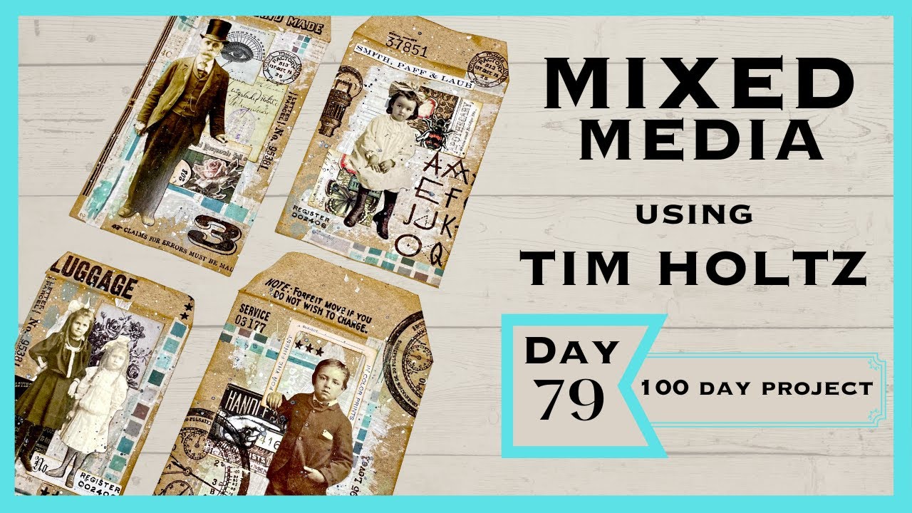 DAY 79 - 😳 DOING MIXED MEDIA - USING @Tim Holtz ITEMS #the100dayproject #junkjournalideas