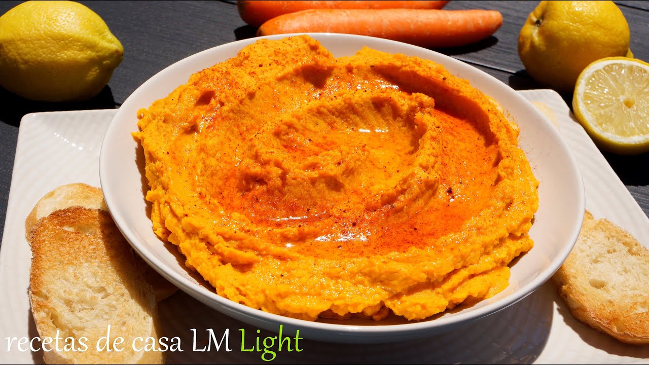HUMMUS DE ZANAHORIA RECETA SALUDABLE FÁCIL Y RÁPIDA / recetas de casa lm light