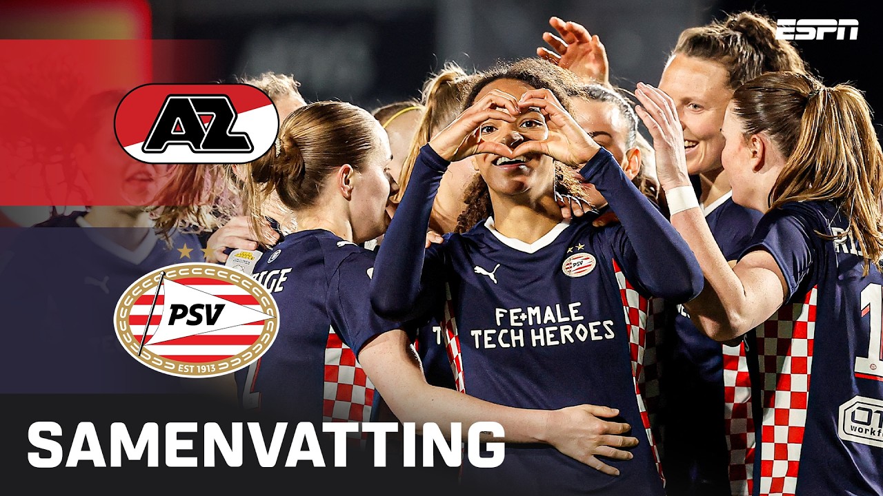 🧤 COPIER haalt bal uit de KRUISING, JANSSEN rondt KNAPPE aanval af 🎯 | Samenvatting AZ (v) - PSV (v)