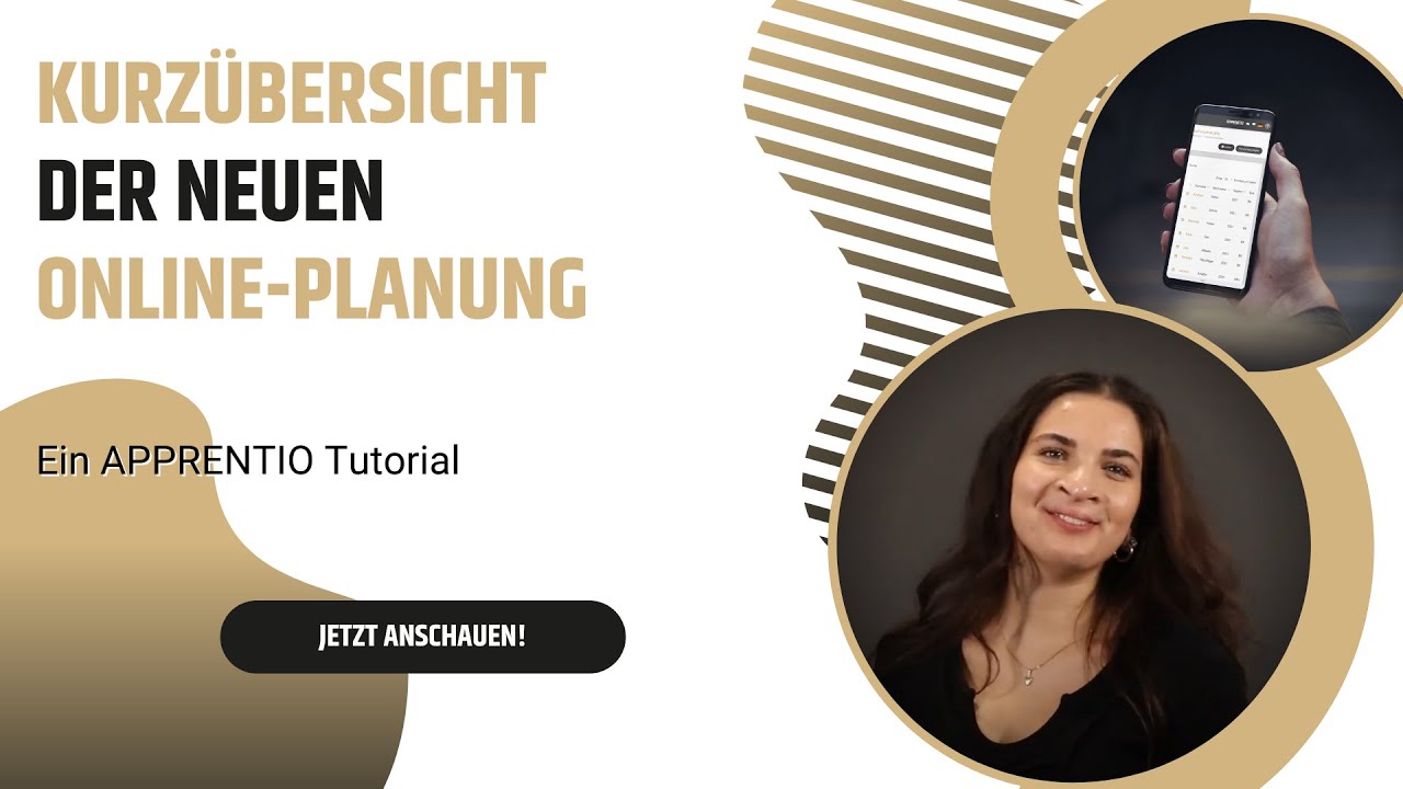 APPRENTIO // Kurz&uuml;bersicht der Online-Planung