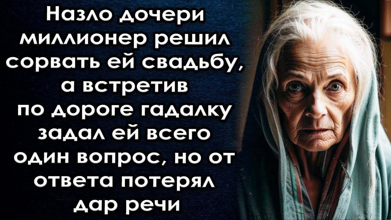Решил сорвать свадьбу дочери встретил по дороге гадалку  а задав ей один вопрос от ответа остолбенел