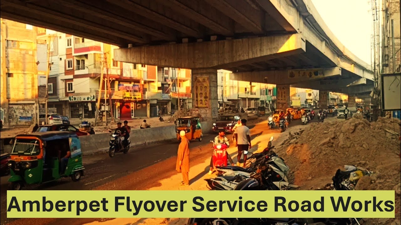 AMBERPET FLYOVER Service Road widening works ll Feb 2025