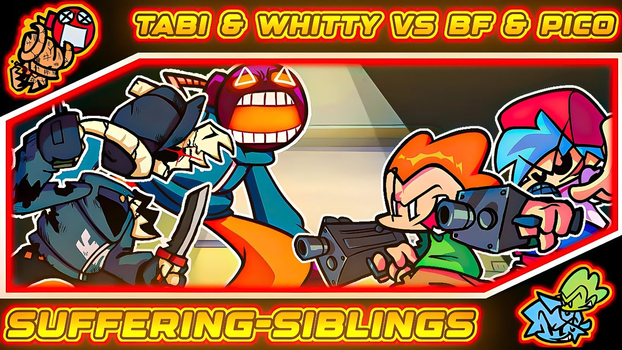 『 FNF 』 SUFFERING SIBLINGS ! Tabi and Whity vs Bf & pico Sing it | +DOWNLOAD COVER!
