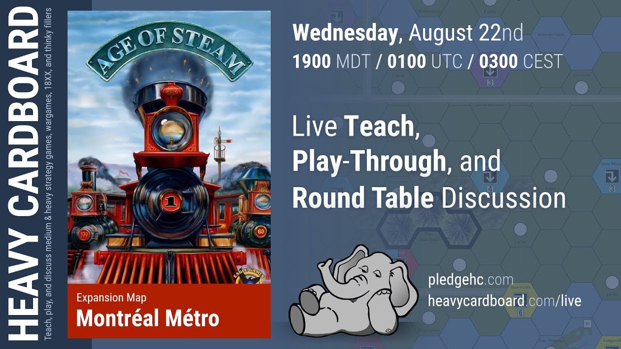 Age of Steam: Montreal Metro 3p Play-through, Teaching, & Roundtable discussion by Heavy Cardboard