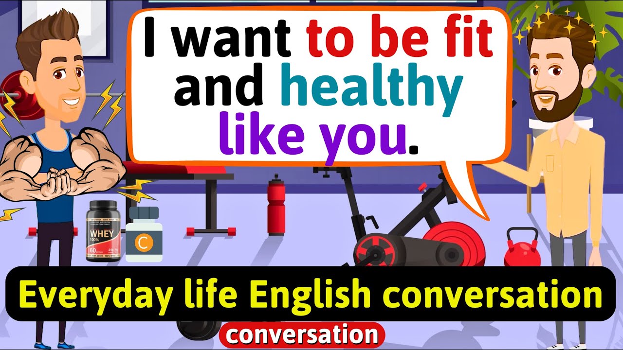 English Conversation Practice (At the gym) Improve English Speaking Skills