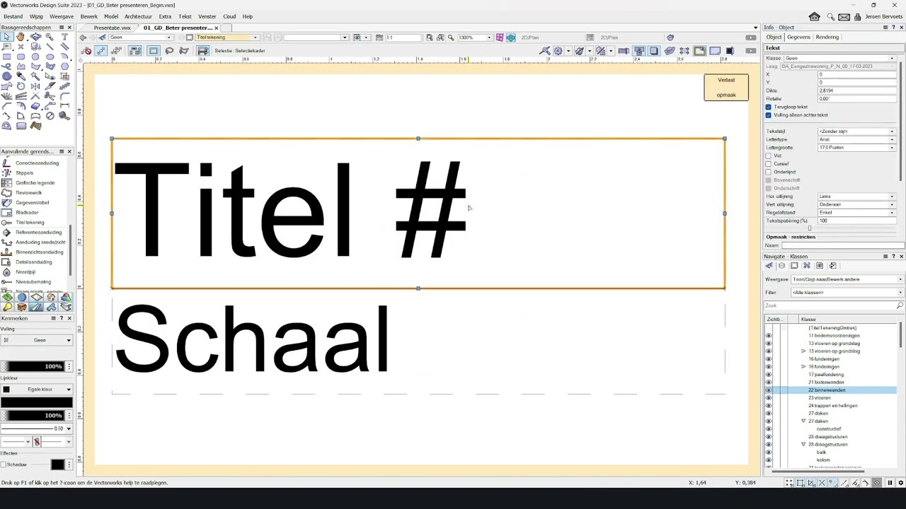 Gebruikersdagen 2023 - Je ontwerp beter presenteren - Deel 1 | Vectorworks
