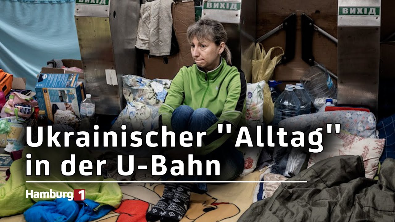 Ausstellung &uuml;ber den Kriegsalltag in ukrainischen U-Bahn-Stationen