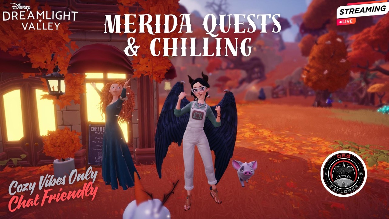 Merida Quest & Chilling in Cozy Dreamlight Valley! ❄️ No Commentary + Chat Takes Over! 🏰💫