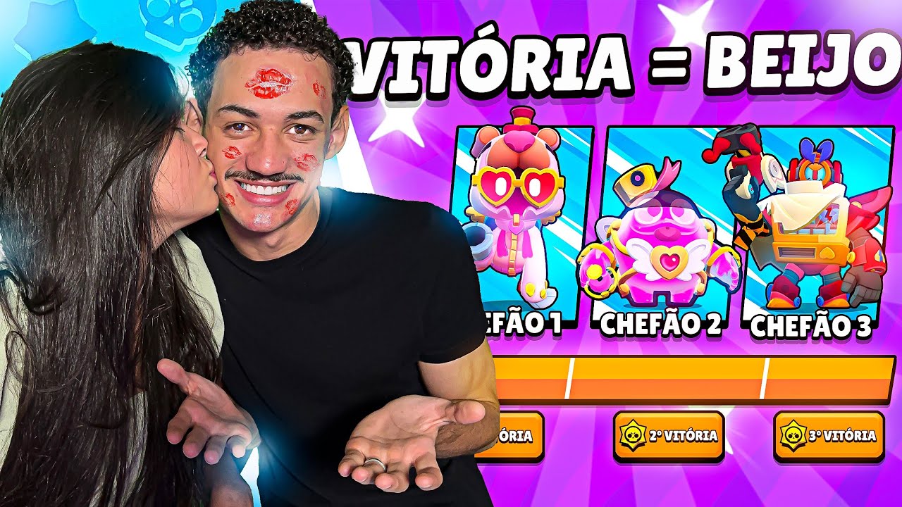 BOSS DERROTADO = BEIJO DA MINHA NAMORADA no BRAWL STARS!