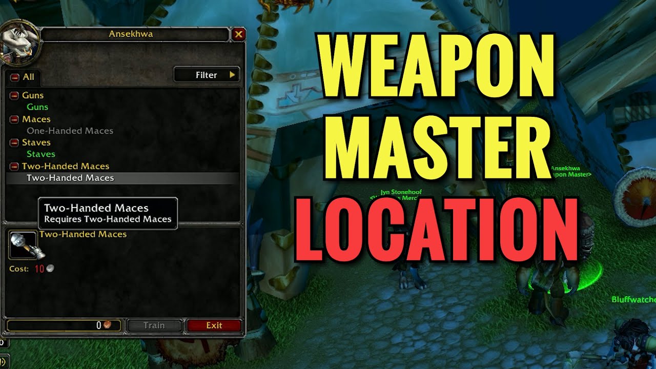 Thunder Bluff Weapon Master Location (Train 2H Maces, 1H Maces) - WoW Classic