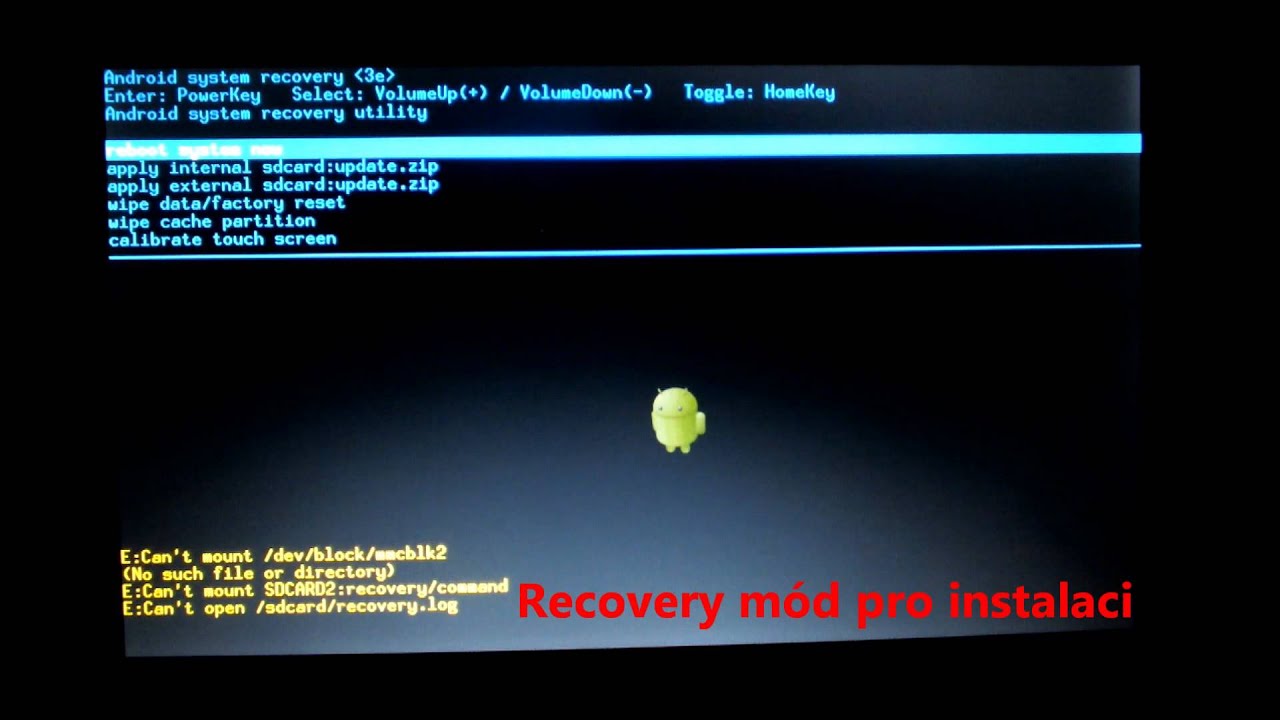 Instalace Androidu na tablet Adam pomoc&iacute; USB flash disku