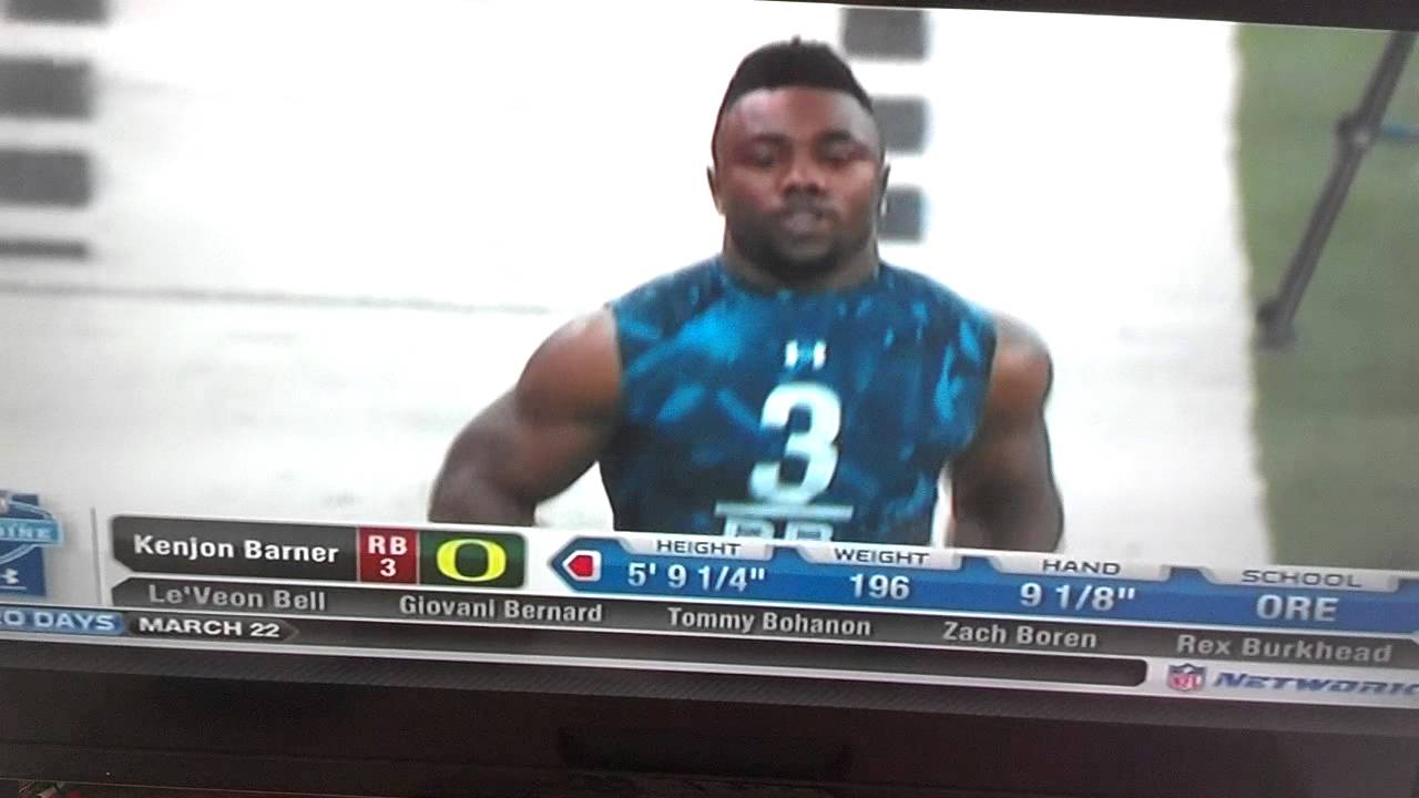 Kenjon Barner 40 2013 nfl combine