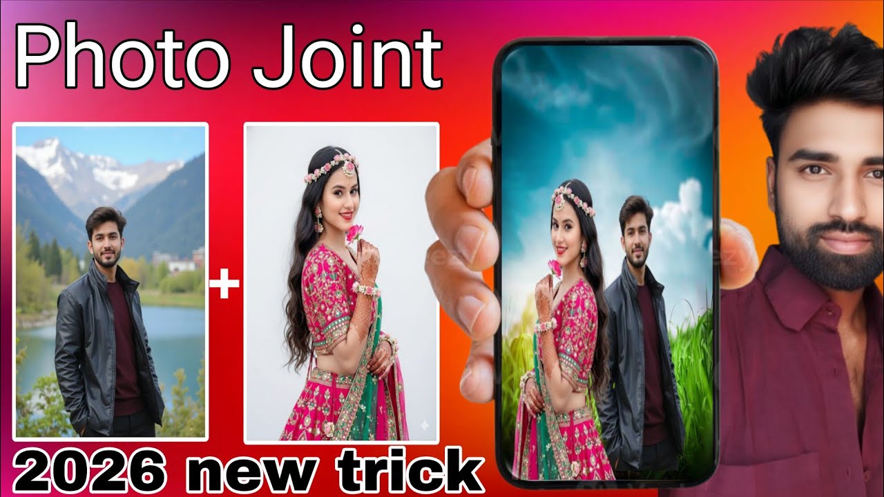 Photo joint app combine multiple photos in on background | do alag alag photo ek saath kaise jode