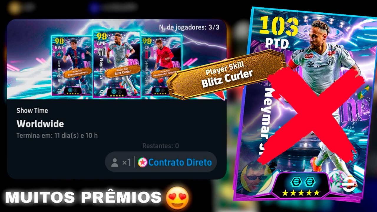 NÃO CONTRATEI O NEYMAR GRÁTIS BLITZ CURLER NO EFOOTBALL MOBILE❌