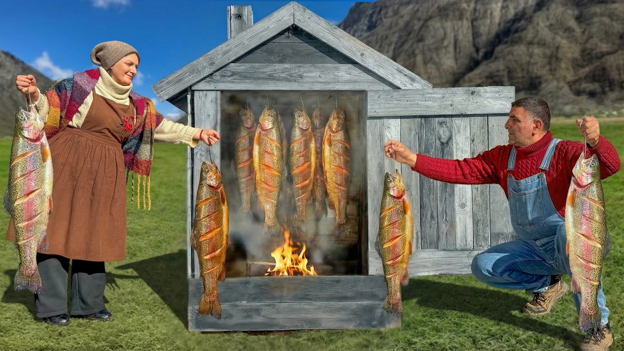 Cold Smoked Fish In A Homemade Village Smokehouse!