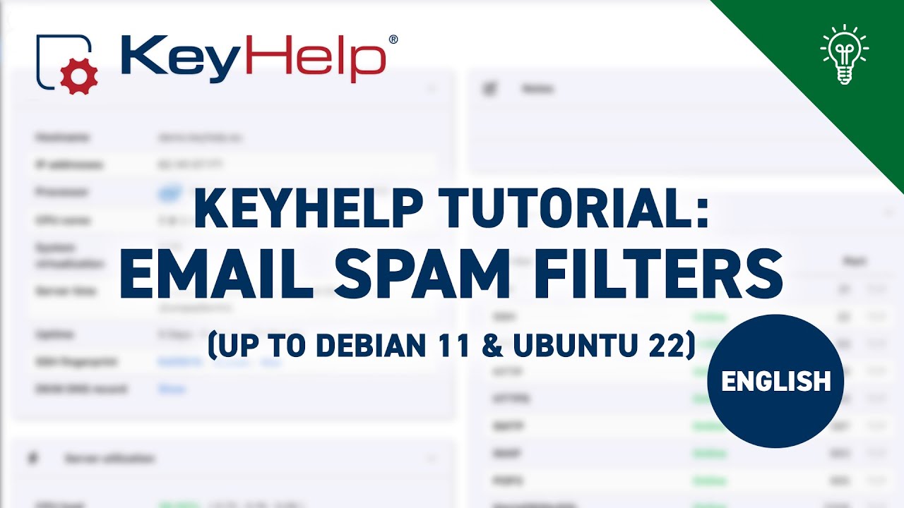Setting up Email Spam Filters in KeyHelp (up to Debian 11 & Ubuntu 22) I KeyHelp Tutorial English