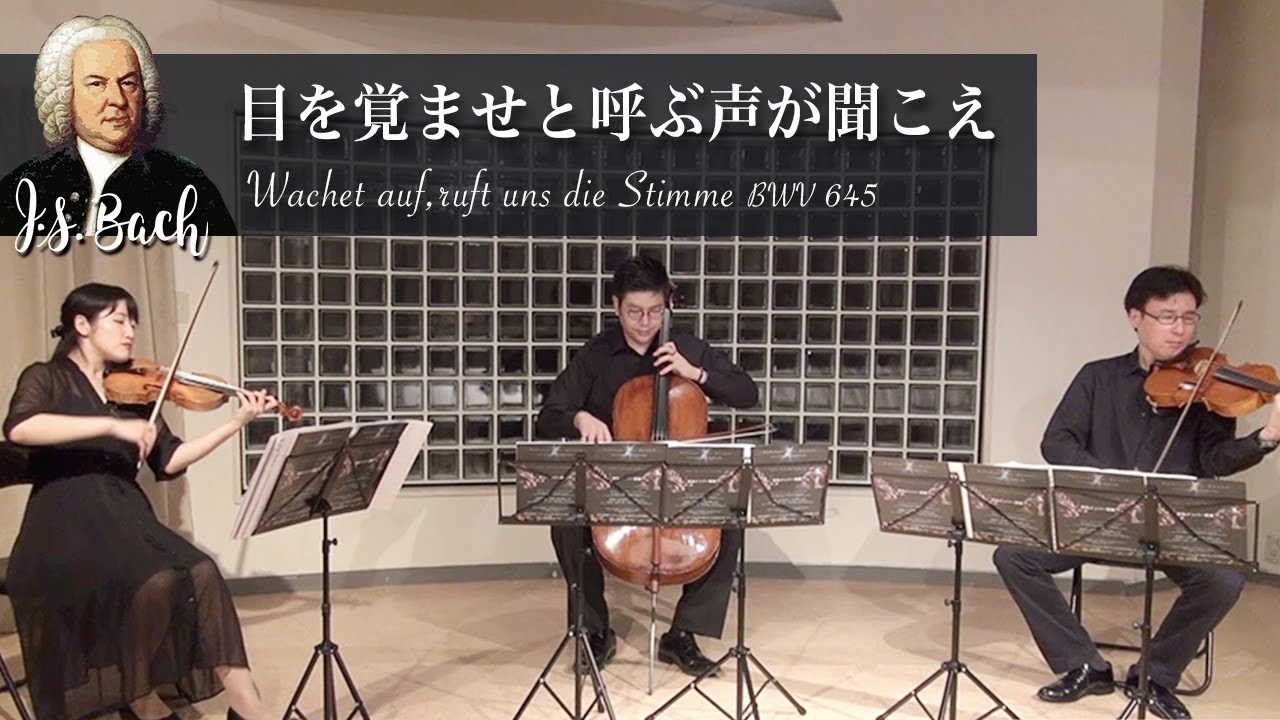 【弦楽三重奏】目を覚ませと呼ぶ声が聞こえ Wachet auf,ruft uns die Stimme BWV 645 / J.S.Bach