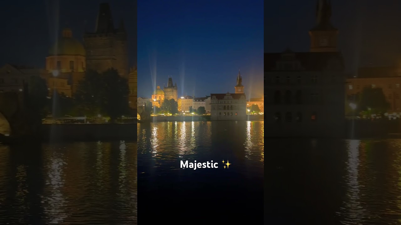 The unique beauty of Charles Bridge by night✨ #travel #charlesbridge #prague #beautifulcity #night