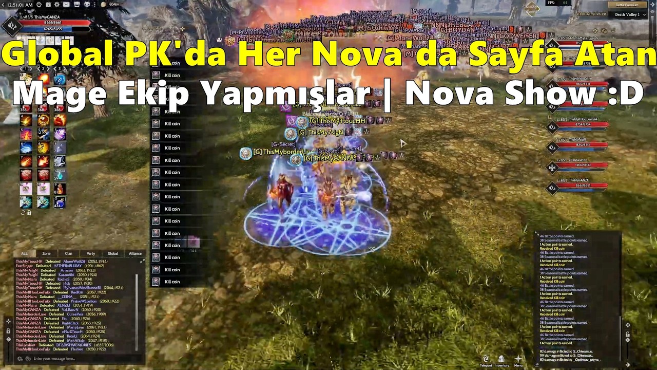 xGANZAA - Global PK'da Her Nova'da Sayfa Atan Mage Ekip Yapmışlar | Nova Show :D | Rise Online