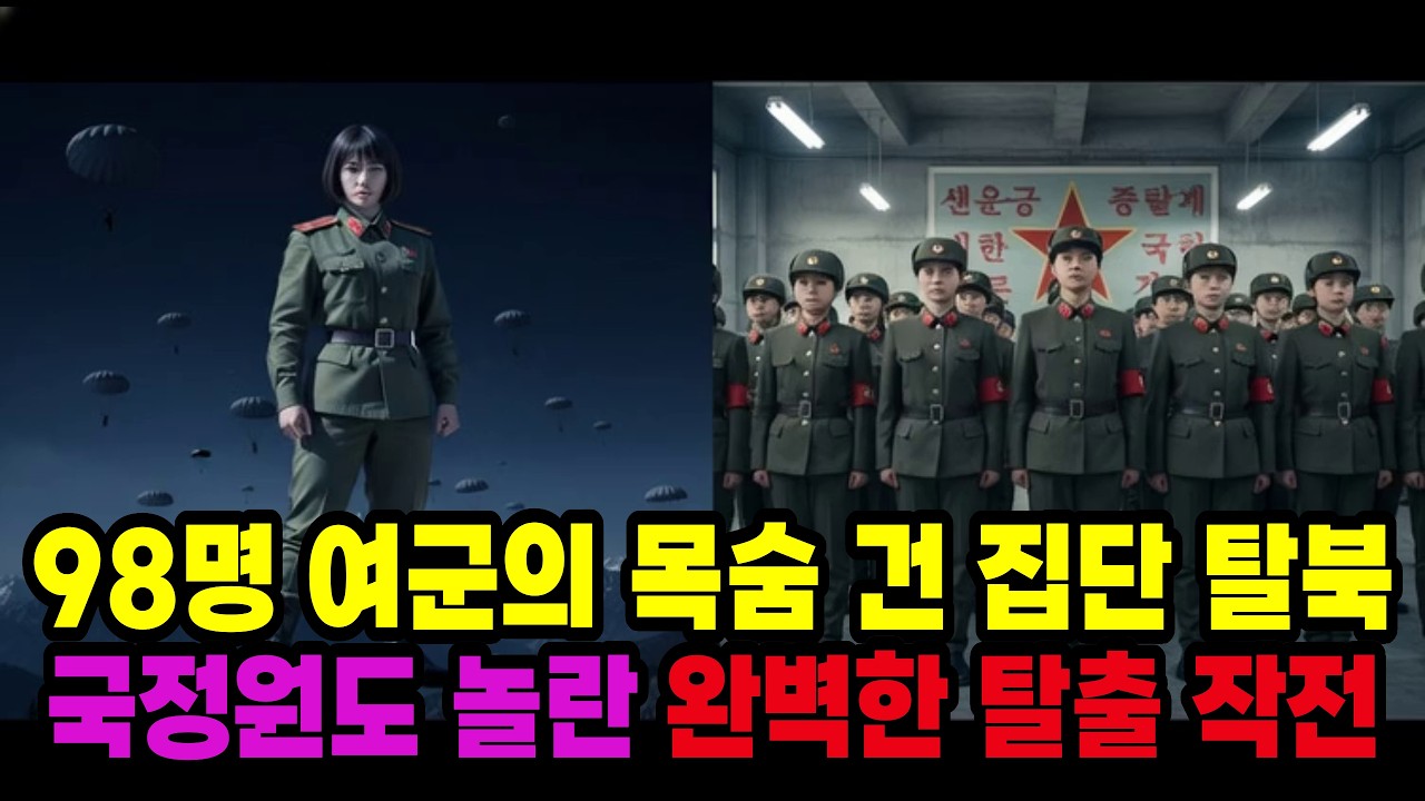 북한 여군 98명 집단 탈북! 낙하산과 비밀루트로 단 한명도 희생없이 성공한 충격 실화 | 탈북사연 | 탈북기 | 북한