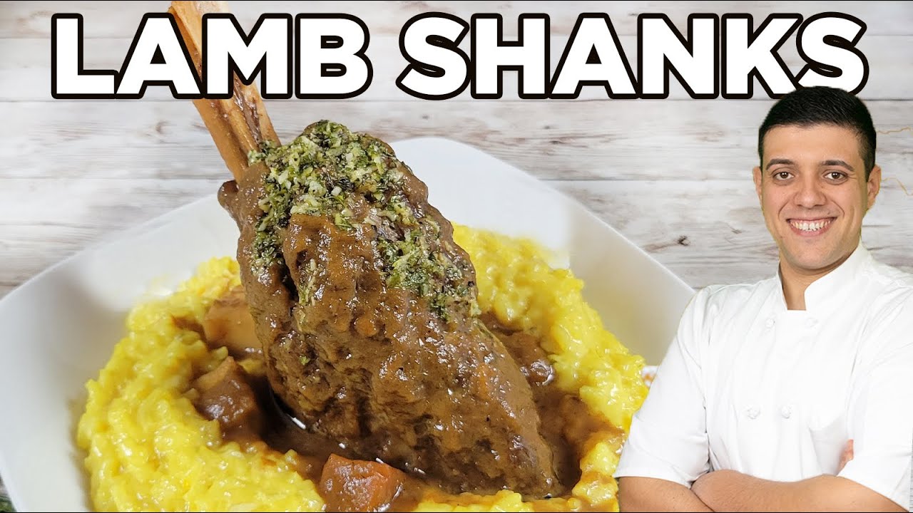 Braised Lamb Shanks with Risotto Alla Milanese | The Best Italian Dishes by Lounging with Lenny
