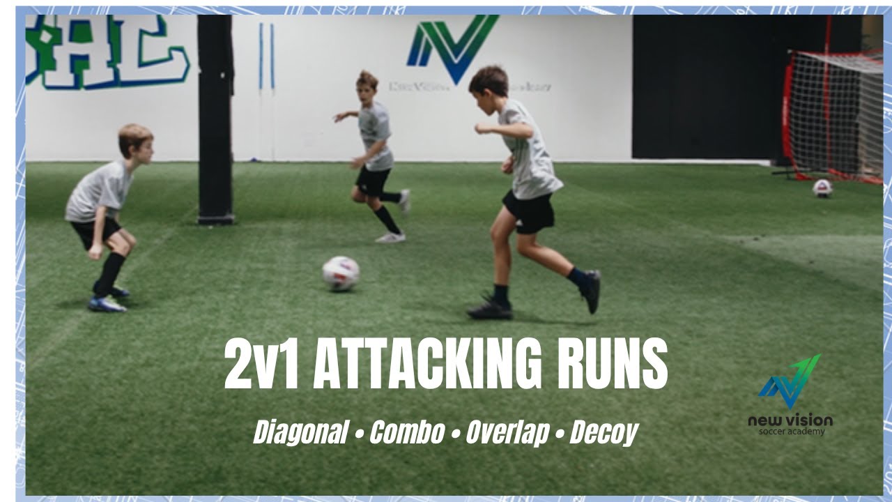 2v1 Attacking Runs –Diagonal, Combo, Overlap, Decoy | Blueprint Soccer Instruction – Phase 1 Step 12