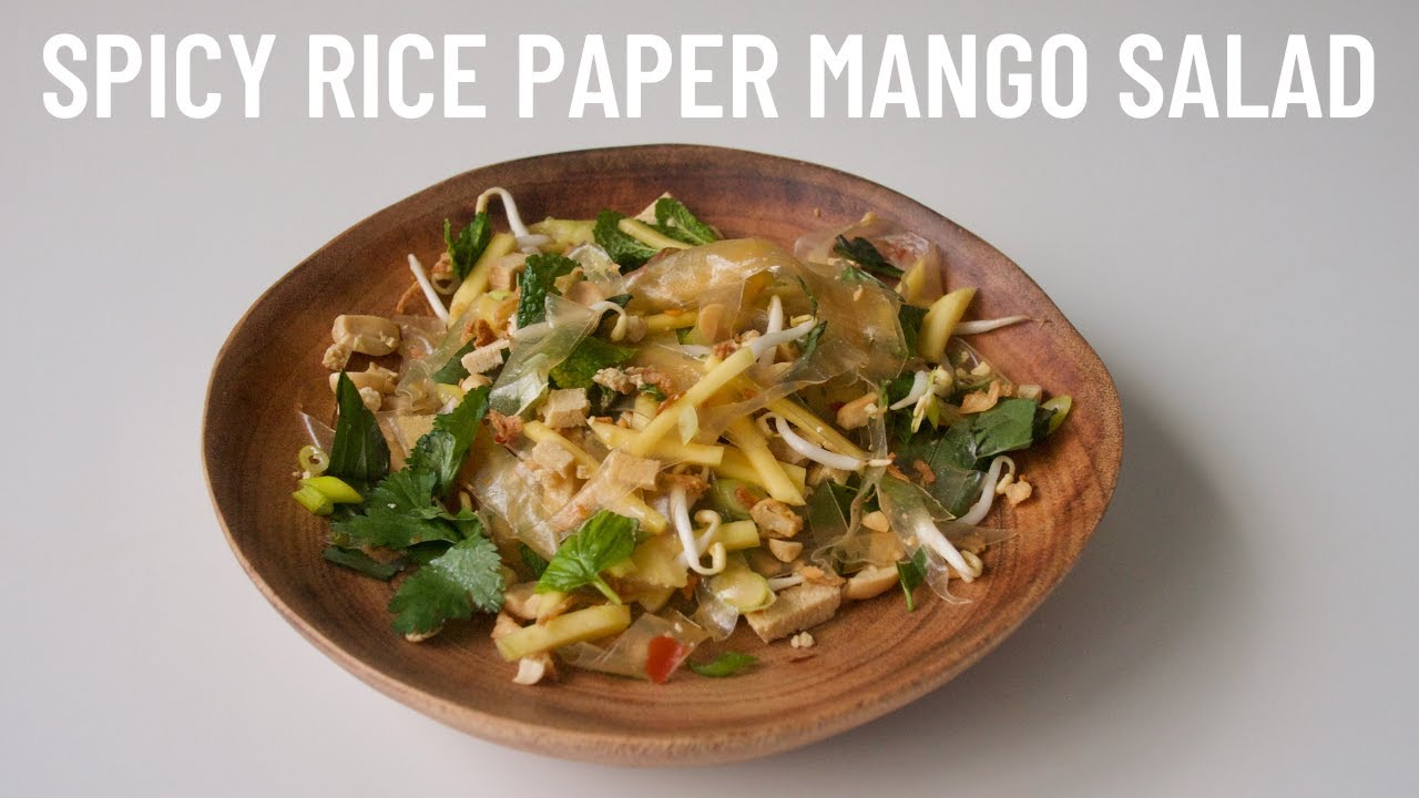 Green Mango Rice Paper Ribbons Salad | Bánh Tráng Trộn Chay
