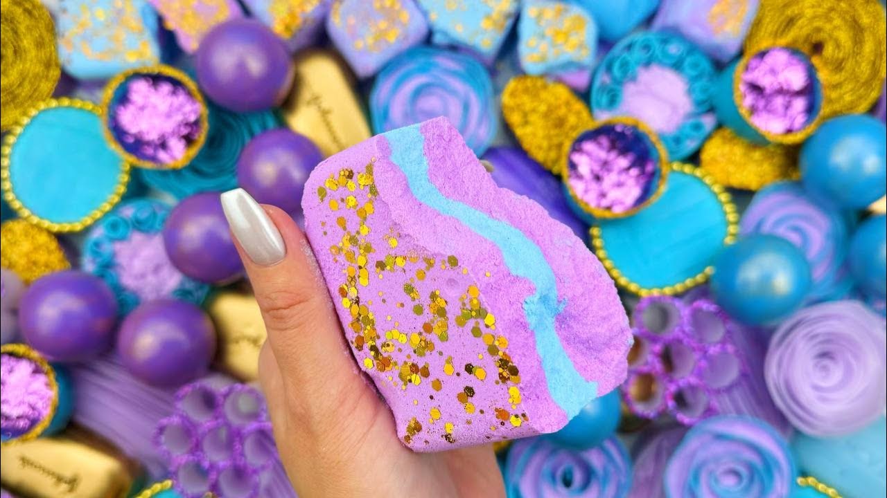 @AllaAsmr (Specific Soap Type) ASMR: Crushing Soap Glitter&Foam&Starch