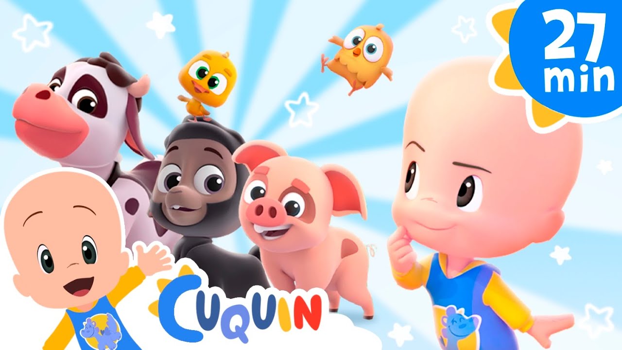 En la granja de Cuquin aprende animales sin fin | y más canciones y aventuras del pequeño Cuquín