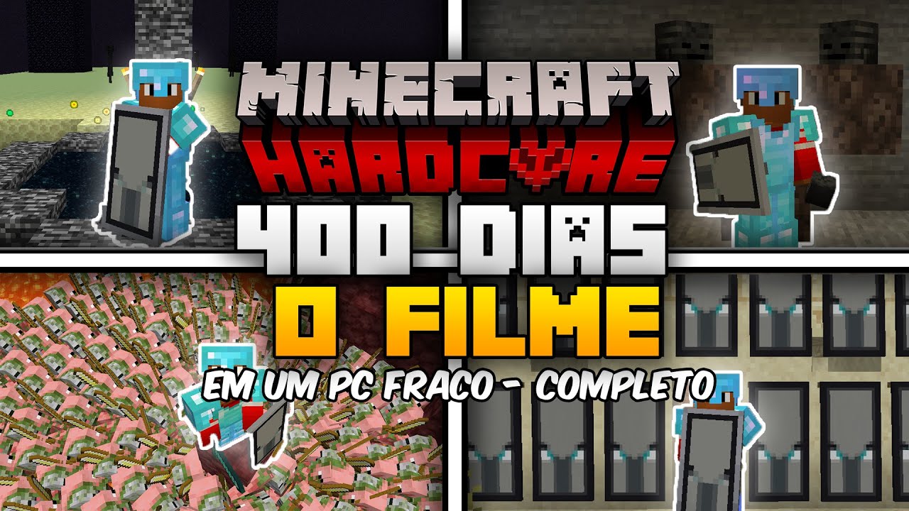 400 Dias no Minecraft Hardcore Em Um Pc Fraco - O FILME COMPLETO - EBDI