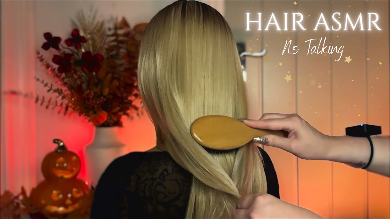 ASMR Hair Brushing using a Wooden Boar Bristle Brush | Crispy & Crunchy Hair & Brush Sounds