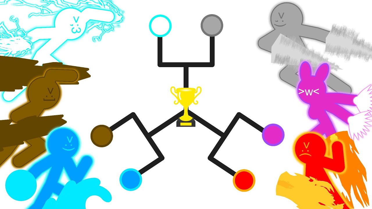 Elements 7-10 (Season 2) - Elemental Tournament (Stickman Elements Animation) [Stick Nodes]