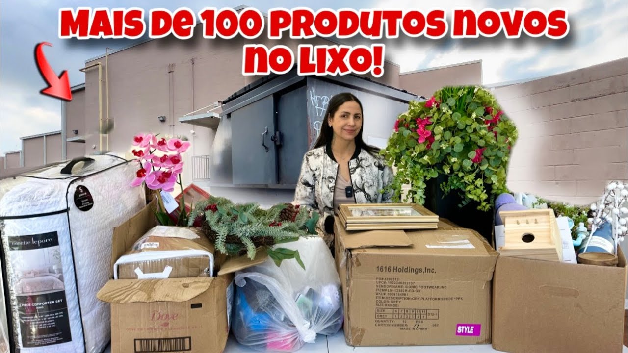 Mais de 100 produtos novos no lixo dos Estados Unidos!🇺🇸