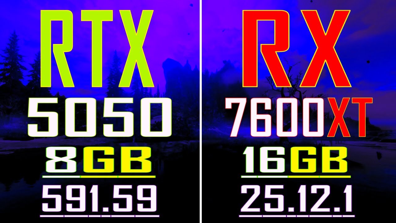 RTX 5050 vs RX 7600XT || PC GAMES BENCHMARK TEST ||