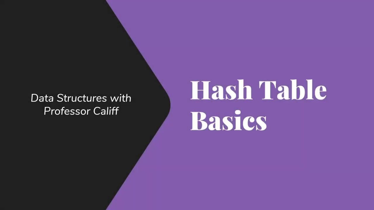 Hash Table Basics