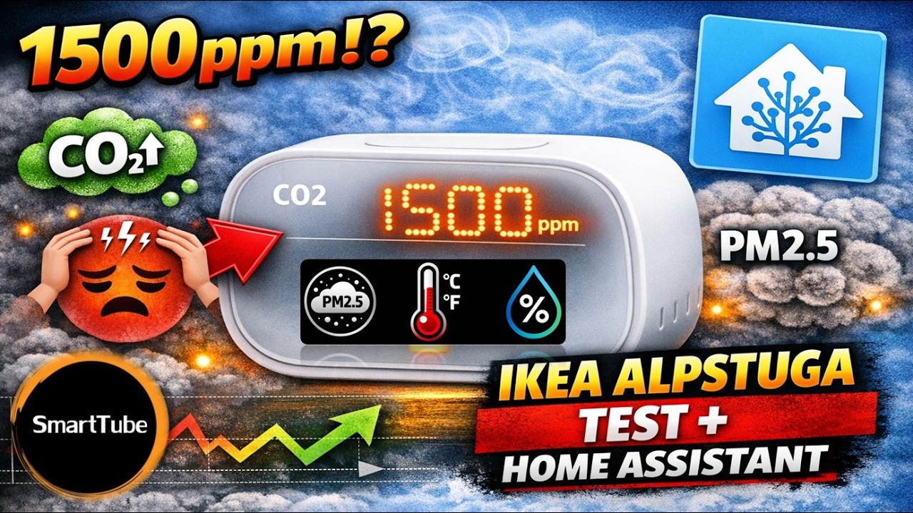 😴 Sypialnia &ldquo;dusi&rdquo;? 🫁 CO₂ rośnie, a Ty tego nie czujesz IKEA ALPSTUGA 🔥 Home Assistant Matter Thread
