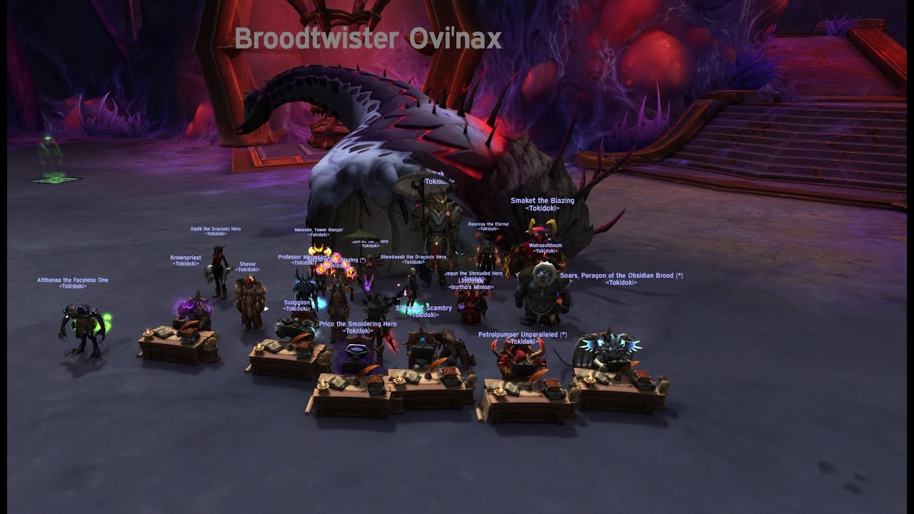 Tokidoki Mythic ovinax kill. Rank 4 destro boss damage log.