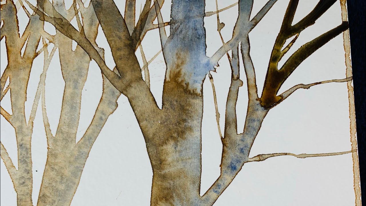Grundkenntnisse Aquarell,  Katzenzungenpinsel , Pinseltechnik 3