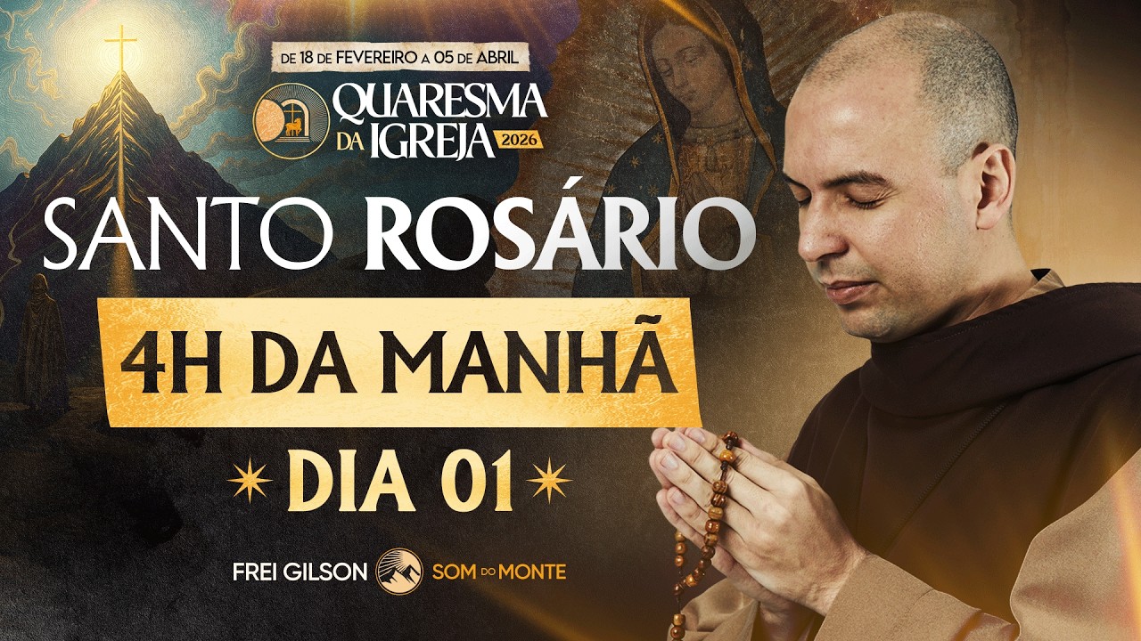 Santo Rosário | Quaresma 2026 | 18/02 | 03:40 | 1° Dia | Live Ao vivo