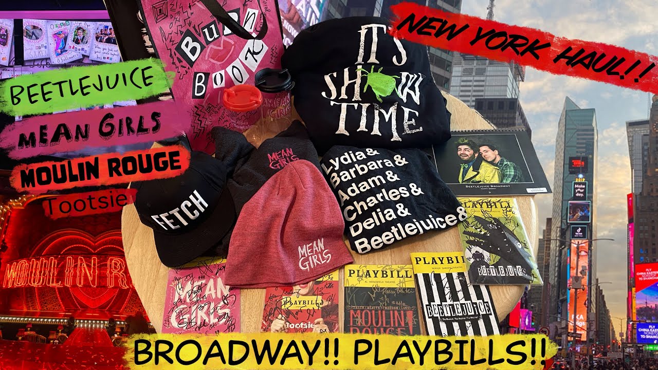 New York City Broadway Merch Haul! Beetlejuice, Mean Girls & More!