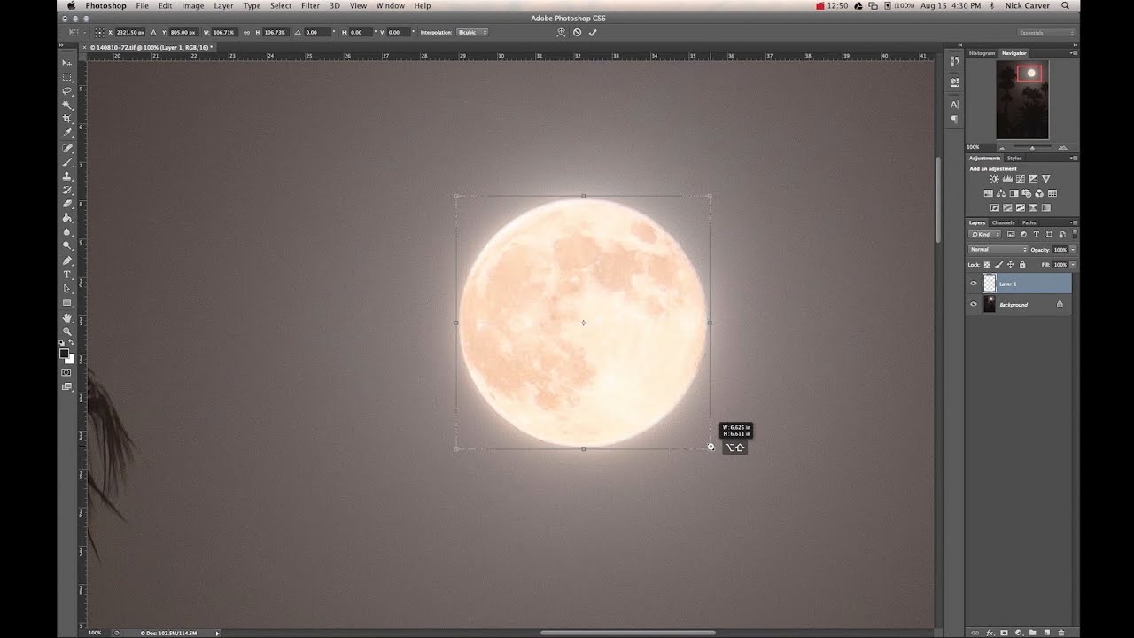 Photoshop Tutorials: Supermoon Composite Image