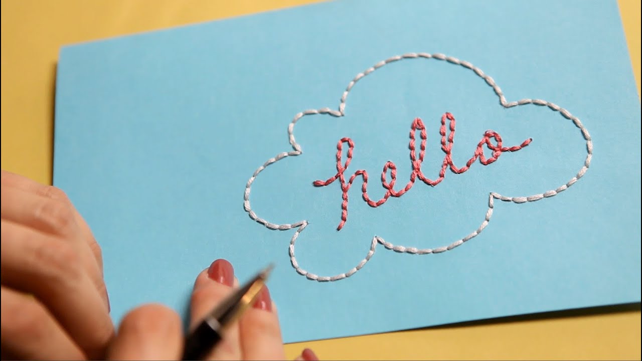 How to Embroider Paper | Kin Community