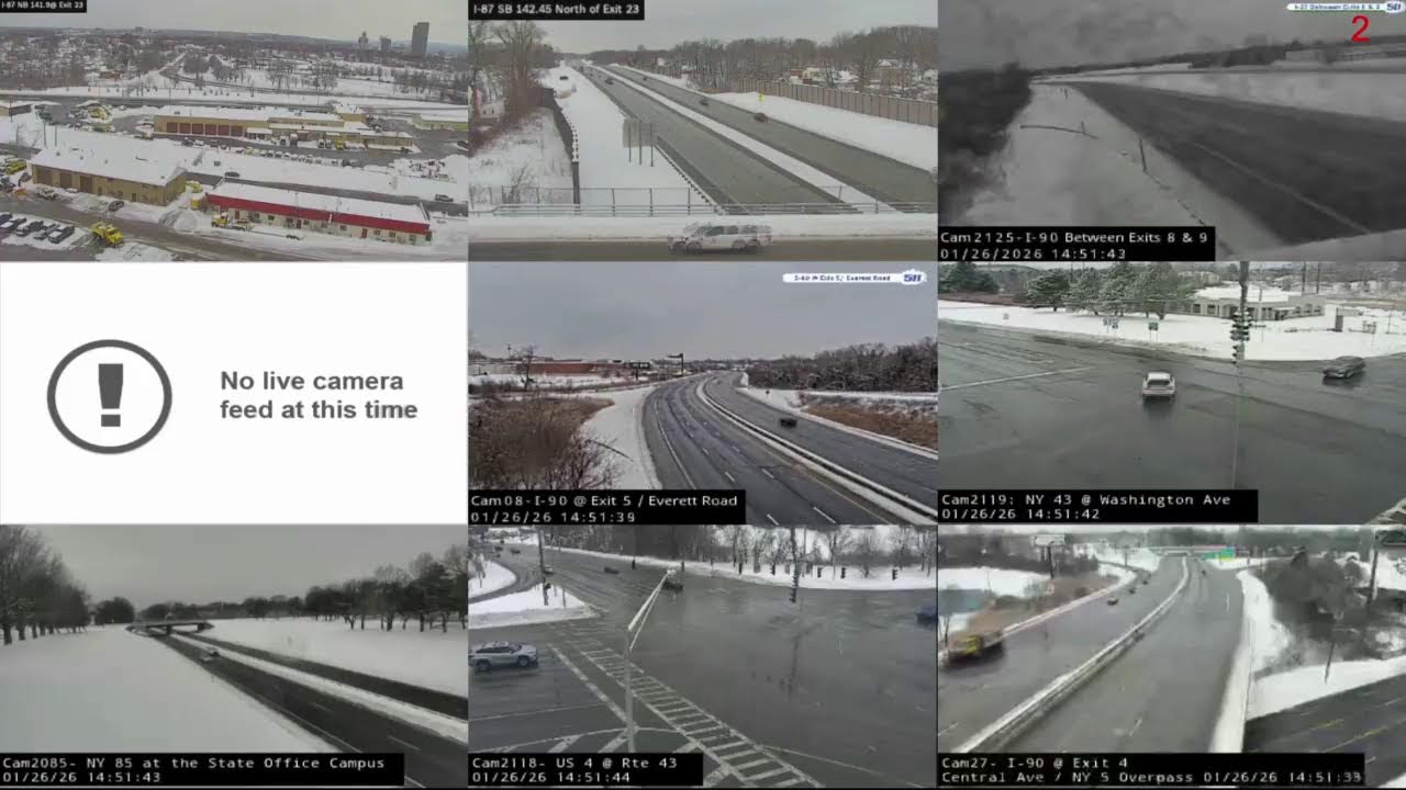 A live look at the roads on this Monday afternoon