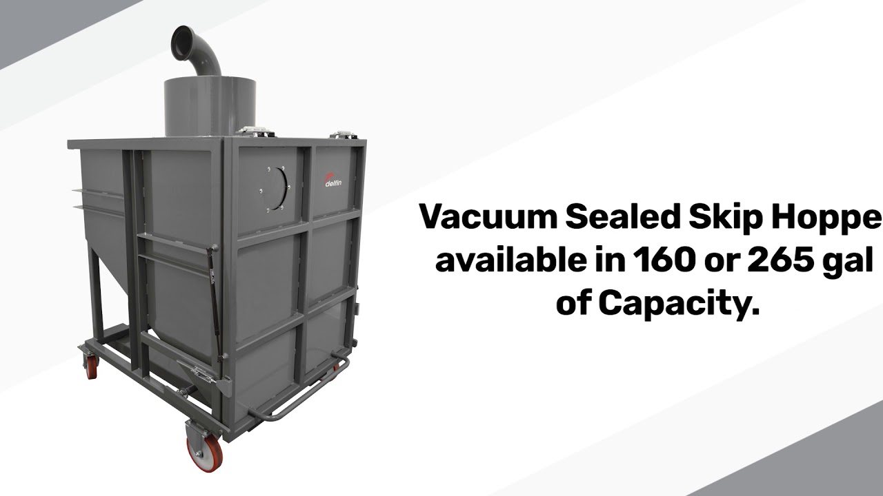 Industrial Vacuum Cleaner | DGVL 150 SE + Vacuum Sealed Skip Hopper  | Delfin Industrial
