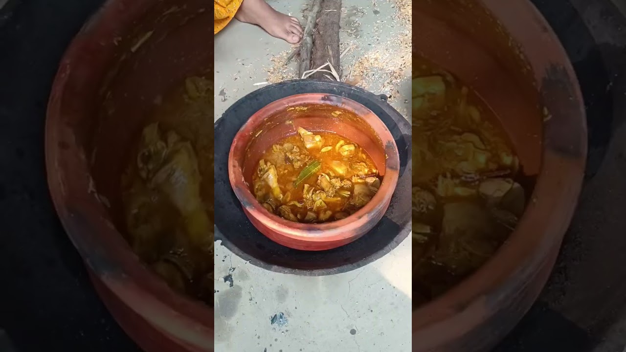 মাটির পাতিলে মাংসো রান্না