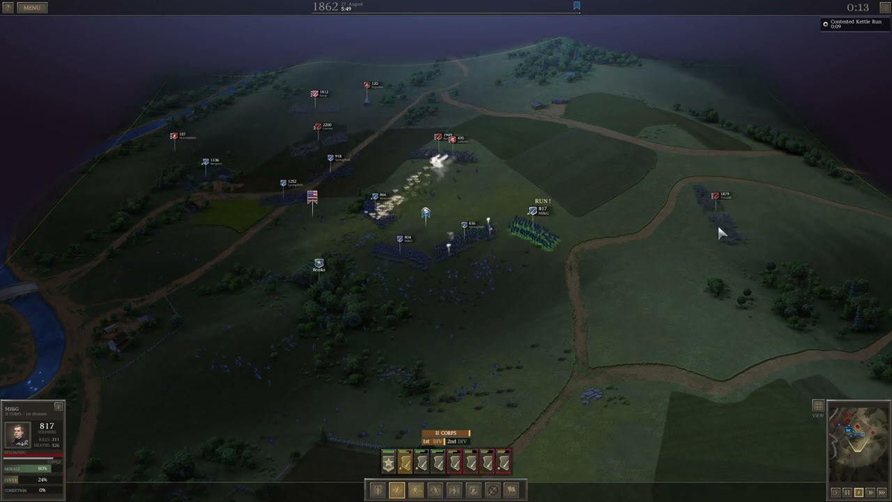 Ultimate General Civil War Union Legendary Difficulty Part 12 Kettle Run and Thoroughfare Gap