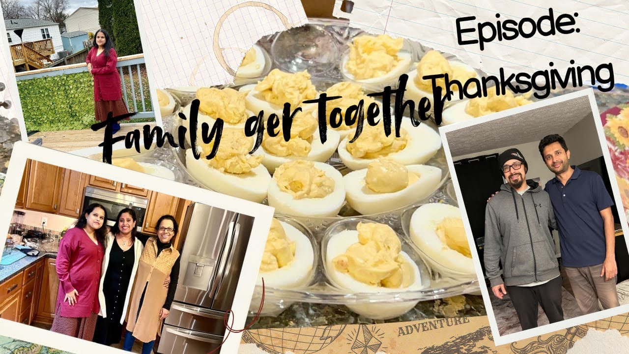 How do Americans celebrate Thanksgiving. Hometour of American family.Thanksgiving dinner celebration